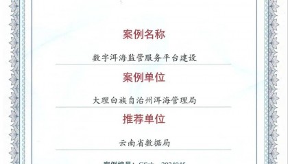 厉害!数字洱海平台入选首批数字中国建设典型案例