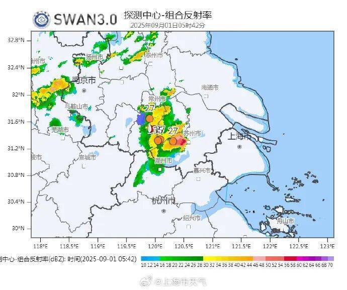 上海今日将现局部大雨到暴雨,注意防风防雨防雷电!后半周“秋老虎”要来