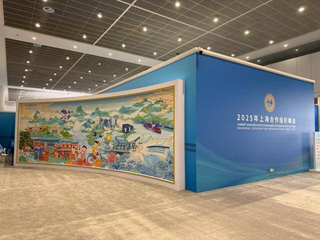 上合天津峰会22米巨幅壁画火出圈,这些中外元素你认出几个?